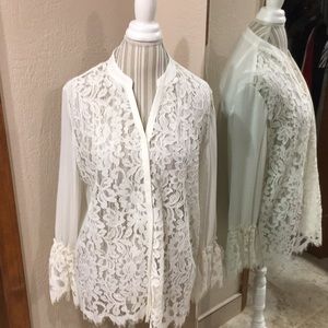 Chico’s lace front blouse